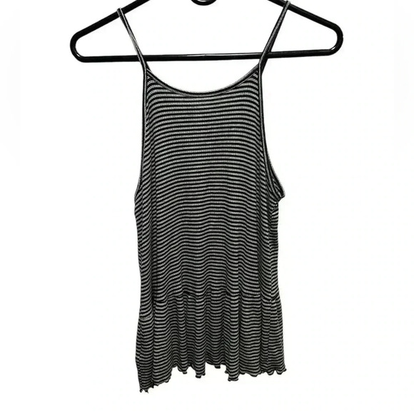 AMERICAN EAGLE BLACK AND WHITE STRIPED TANK TOP - Picture 2 of 3